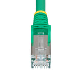 Câble Ethernet CAT6a vert de 1,5 m, RJ45 sans accroc, 10G, PoE 100W, S/FTP, LSZH, cuivre pur 27AWG, 500MHz, cordon de brassage réseau blindé