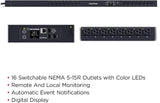 CyberPower PDU41116 PDU commutée, 100-120V, 15A (Réduite à 12A), 16 P