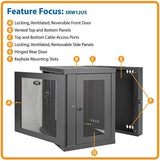 Tripp Lite - SRW12US 12U Wall Mount Rack Enclosure Server Cabinet, Hin