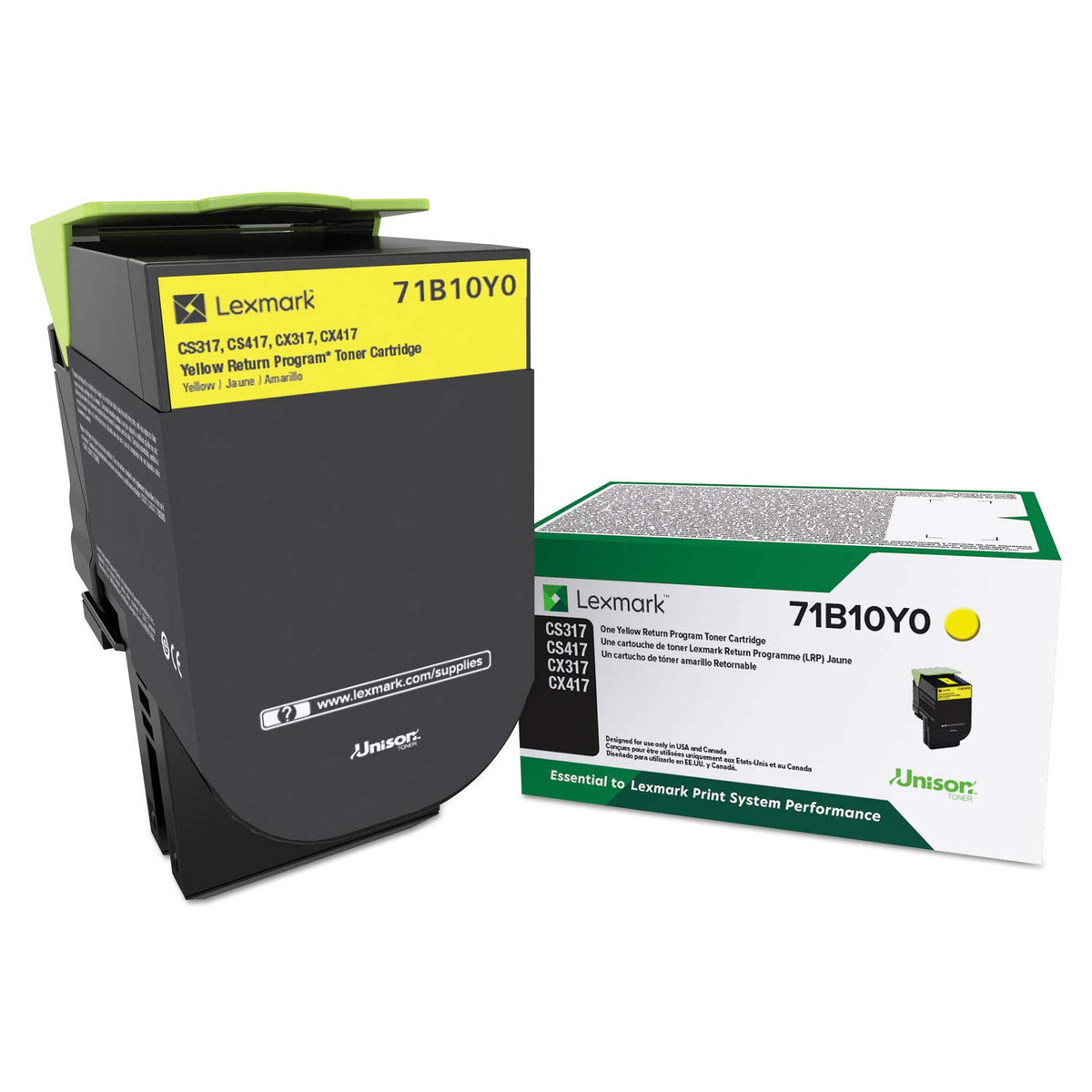 Lexmark 71B10Y0 Yellow Toner Cartridge