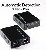 (A Pair of Bidi) Single Mode Dual SC Fiber Gigabit Fast Ethernet Media