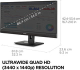 Moniteur ergonomique ultra-large ViewSonic VG3456A de 34 pouces