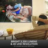 ViewSonic PX701-4K UHD 4K Projector with 3200 Lumens, 240Hz, 4.2ms, HD