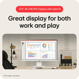 Moniteur intelligent LG 32U830SA-W 31.5” / 4K UHD/IPS/webOS - Xbox, Netflix/U