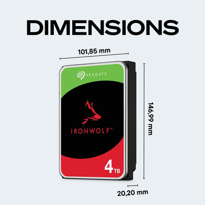 Seagate IronWolf 4TB NAS Internal Hard Drive CMR 3.5 Inch SATA 6Gb/s 5