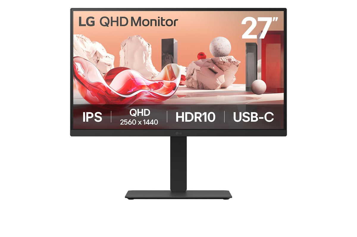 LG 27BA75QB-B 27” QHD IPS Office Docking Hub Monitor – Built-in Power