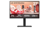 LG 27BA75QB-B 27” QHD IPS Office Docking Hub Monitor – Built-in Power