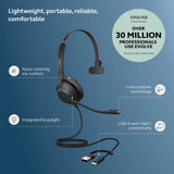 Jabra Evolve2 30 SE (2025 Version) Wired Single-Ear Headset with Micro
