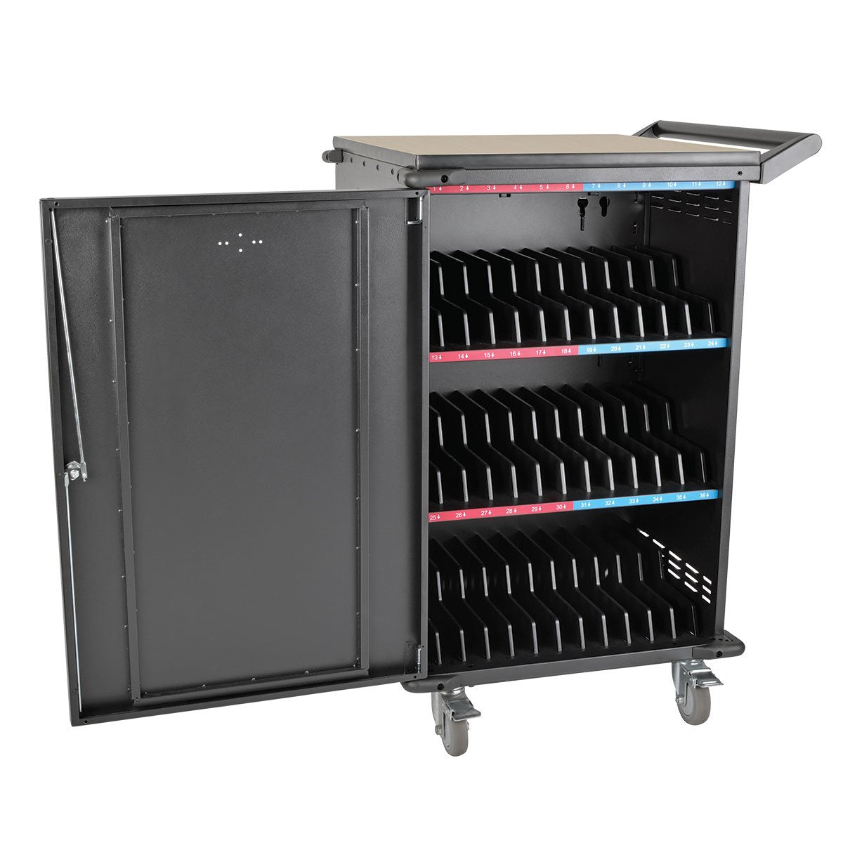 Tripp Lite CSC36AC 36-Port AC Charging Cart Storage Station for Chrome