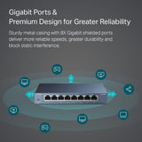 TP-Link TL-SG108, 8 Port Gigabit Unmanaged Ethernet Network Switch, E