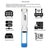 100 Mellanox Compatible 40GBASE-LR4 QSFP+