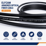 Elfcam® - 10m/32.8ft Outdoor and Indoor Shielded Armored Fiber Optic C