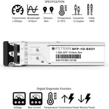 1000BASE-SX SFP Module Transceiver Optique Compatible avec H3C 1310nm