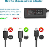 Chargeur universel USB C 45W pour Chromebook compatible avec HP Acer Lenovo