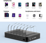 Station de charge USB de bureau 10 appareils Tablettes Ordinateurs portables Liseuses