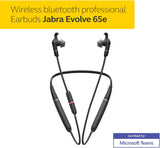 Jabra Evolve 65e Wireless Neckband Headset, Link 370, MS-Optimized – B
