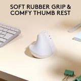 Logitech Lift for Mac Wireless Vertical Ergonomic Mouse, Bluetooth, Qu