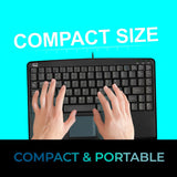 Adesso AKB-410UB SlimTouch Mini USB Keyboard with Built-in Touchpad (A