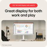 SAMSUNG 27IN FHD SMART MONITOR, WHITE