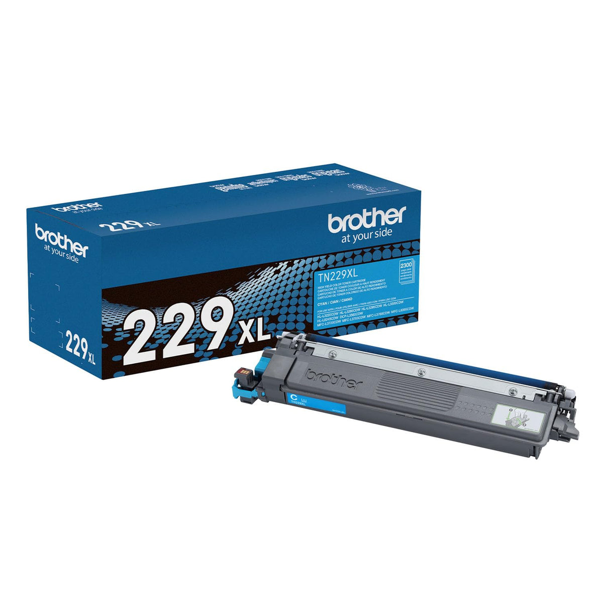 Brother Original TN229XLC High-Yield Cyan Toner Cartridge, Higher Yiel