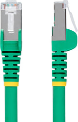 Câble Ethernet CAT6a vert de 1,8 m, RJ45 sans accroc, 10 G, PoE 100 W, S/FTP, LSZH, cuivre pur 27 AWG, 500 MHz, cordon de brassage réseau blindé
