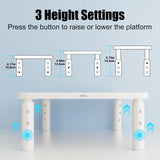 MOUNT-IT! Mesh Computer Monitor Stand Riser [Metal] Desk Organizer wit