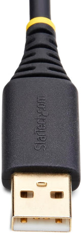 StarTech 1ft (30cm) USB to Null Modem Serial Adapter Cable, COM Retent