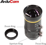 Arducam 8-50mm C-Mount Zoom Lens for IMX477 Raspberry Pi HQ Camera, wi