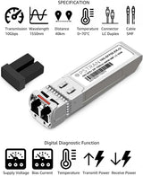 Module de transcodeur optique 10GBASE-ER SFP+ compatible avec Extreme Net