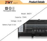 8N0T7 Laptop Battery Replacement for Dell XPS 15 9575 2-in-1 Precision