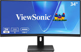 ViewSonic VG3409C écran 34 po 1440p ultrawide incurvé VA affichage avec