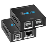 USB Extender Over cat5e/6 165ft 50m with 4-Port USB2.0 HUB - USB Over