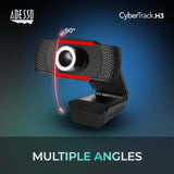 Adesso CyberTrack H3 Webcam 720P HD with Built-in Microphone - USB Plu