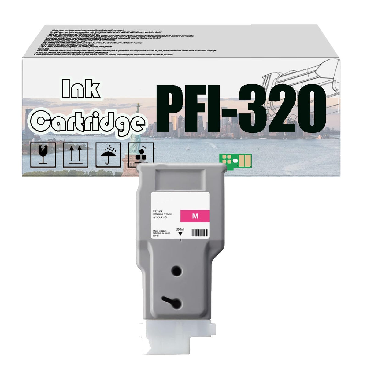 PFI-320 PFI320 300ML Ink Cartridges, Compatible for Canon TM-200 TM-20