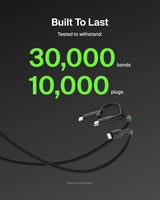 Belkin BoostCharge tressée 2-en-1 Câble de charge USB-C avec USB-C et Lightning