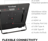 ViewSonic TD2465 24 Inch 1080p Touch Screen Monitor with Advanced Ergo