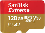 SanDisk 128GB Extreme microSDXC UHS-I Memory Card with Adapter Up to 1