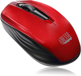Adesso Ergonomic iMouse S50 - Wireless Optical Mouse Red
