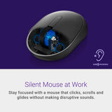 Dell MS355 Silent Mouse - Programmable scroll wheel, Secure dual-mode