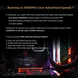 【DDR4 RAM】 Gigastone Game Pro 32GB Kit (2x16GB) DDR4 3200MHz PC4-25600