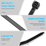 Attaches de câble de tailles assorties, RAZCC, lot de 400 (20+30+35+45 cm) noires