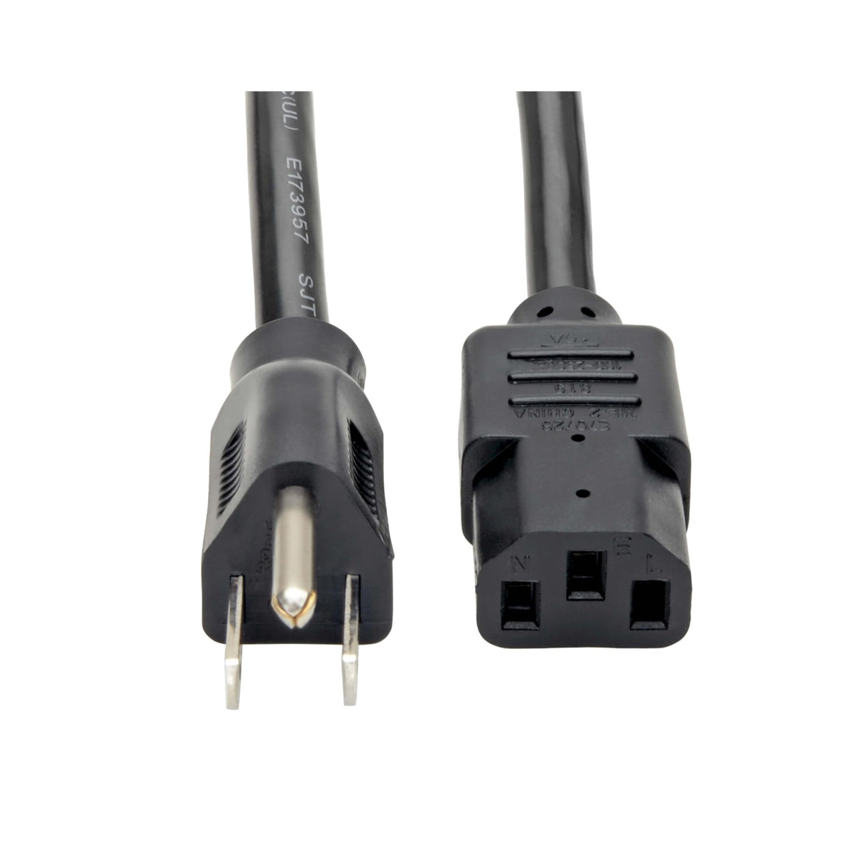 Tripp Lite Cordon d'alimentation informatique robuste 5-15P vers C13, 15A, 14 AWG, N