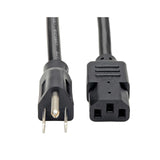 Tripp Lite Cordon d'alimentation informatique robuste 5-15P vers C13, 15A, 14 AWG, N