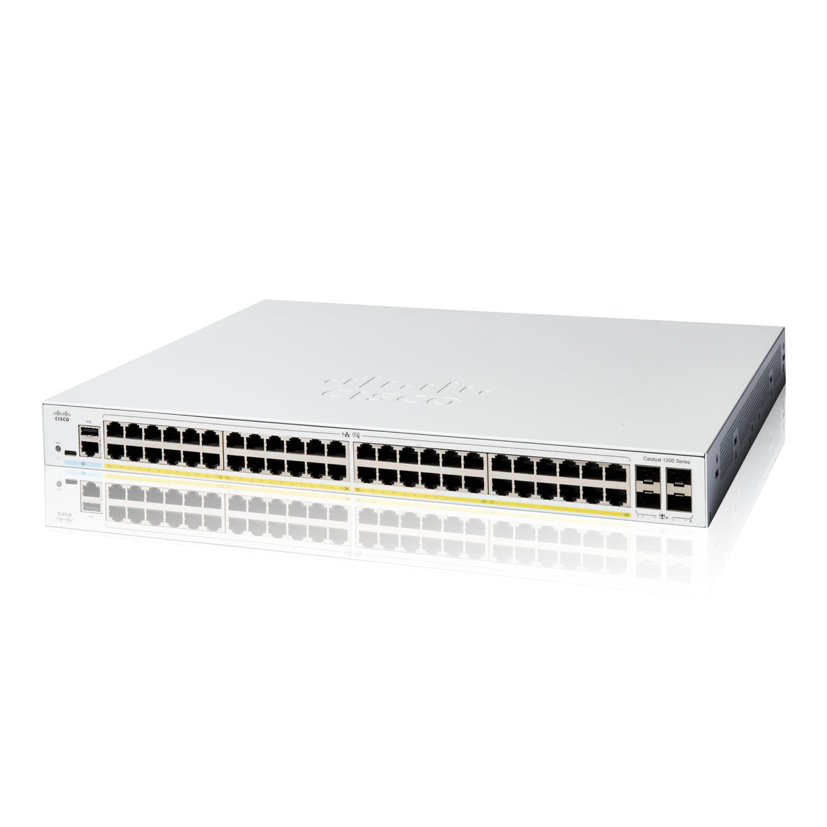 Cisco Catalyst 1200-48P-4G Smart Switch, 48 Port GE, PoE, 4x1GE SFP, L