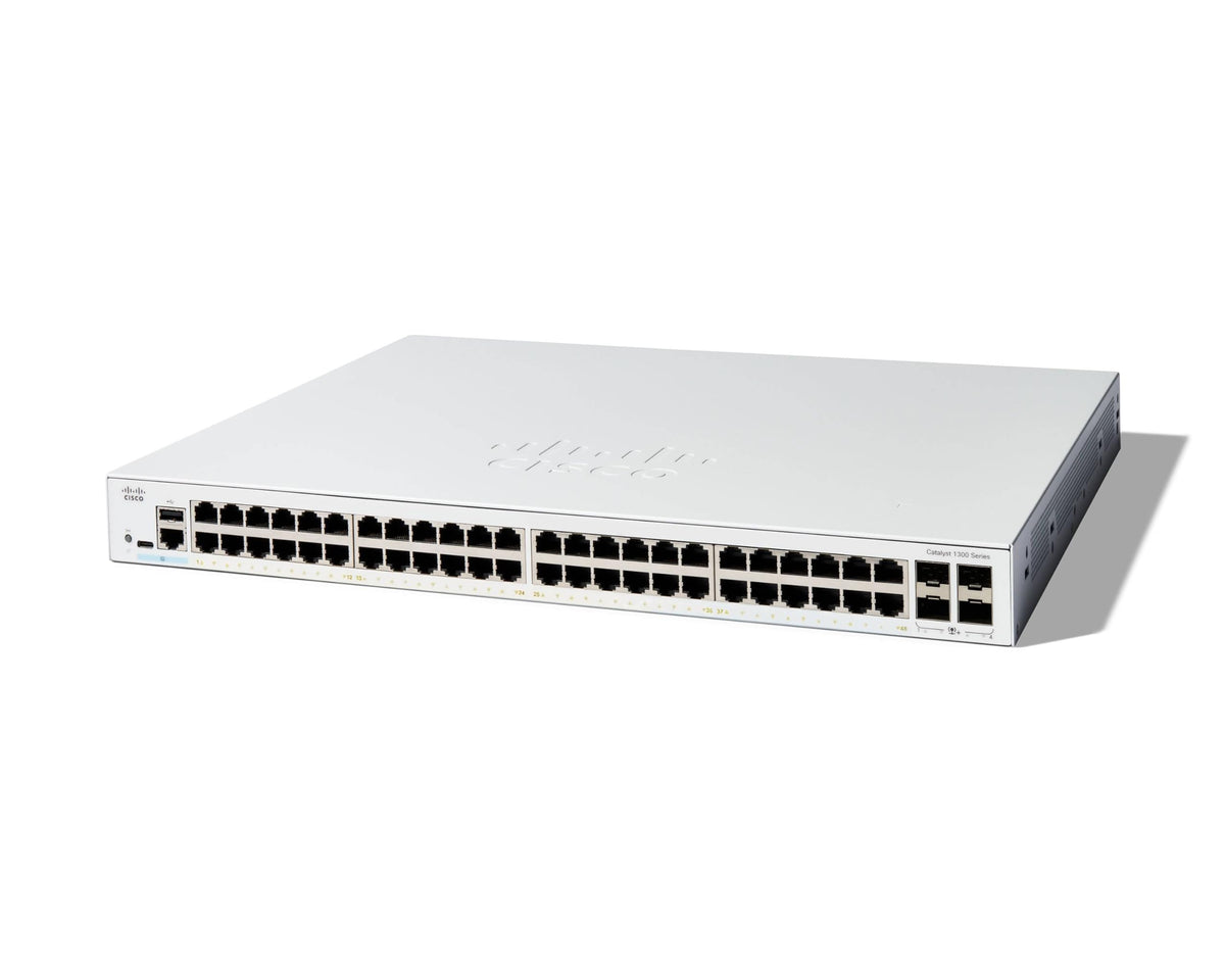 Cisco Catalyst 1300-48T-4X Managed Switch, 48 Port GE, 4x10GE SFP+, Li