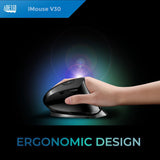 Adesso iMouse V30 Souris Verticale Ergonomique sans Fil Ajustable avec Cu