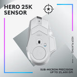 Souris de jeu sans fil Logitech G502 X Plus blanche