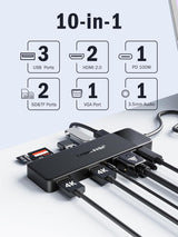 USB-C Triple Display Docking S