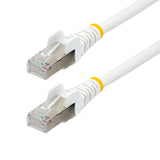 Câble Ethernet CAT6a blanc de 22,86 m, RJ45 sans accroc, 10G, PoE 100W, S/FTP, LSZH, cuivre pur 27AWG, 500MHz, cordon de brassage réseau blindé
