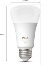 Philips Hue Smart LED A19 Bulb, White Ambiance, E26 Base, 7.2W, Full S